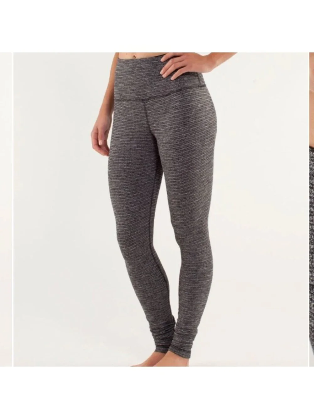 Lululemon Wunder Under Pant *High Rise Coco Pique Black / Black